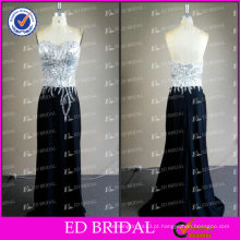 Real Photos Sheath Sweetheart Beaded Spandex Evening Gowns Na Índia